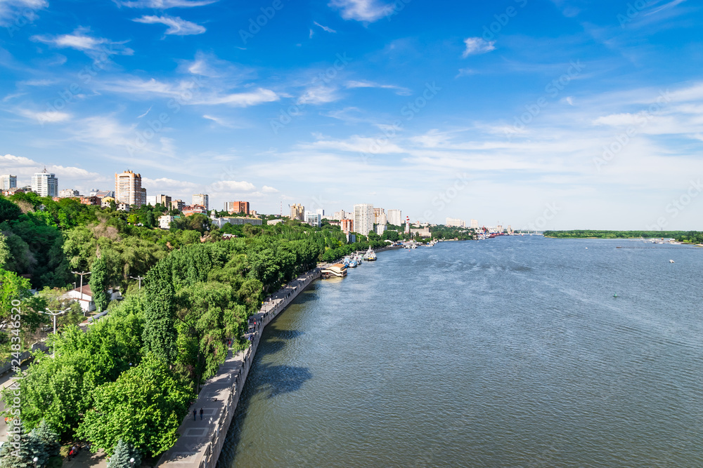 The view of the river don in the Voroshilovsky bridge.