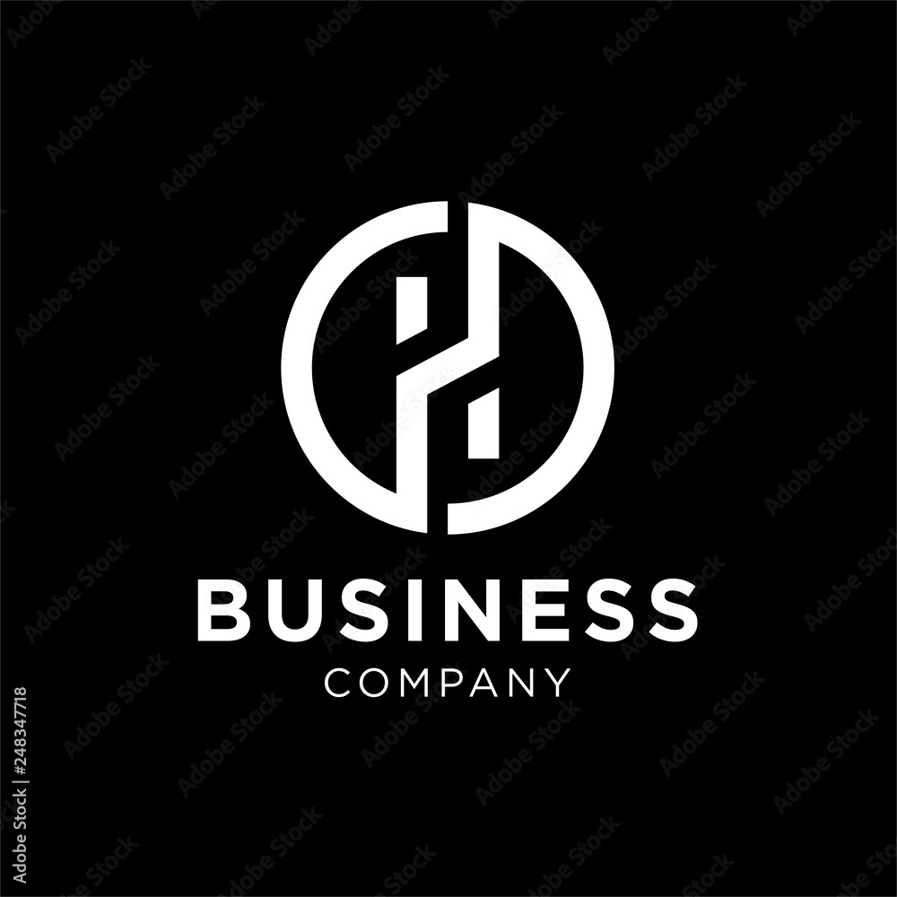 h letter circle symbol vector logo design h letter circle symbol vector logo design
