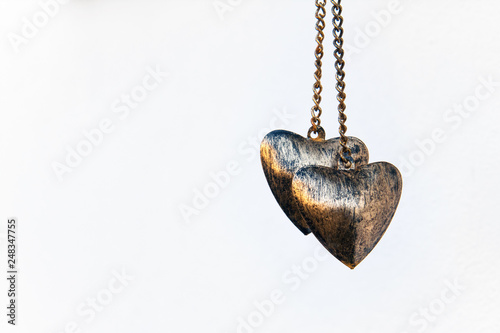 фотографія object symble of love in the shape of heart, love concept for Valentine day on w