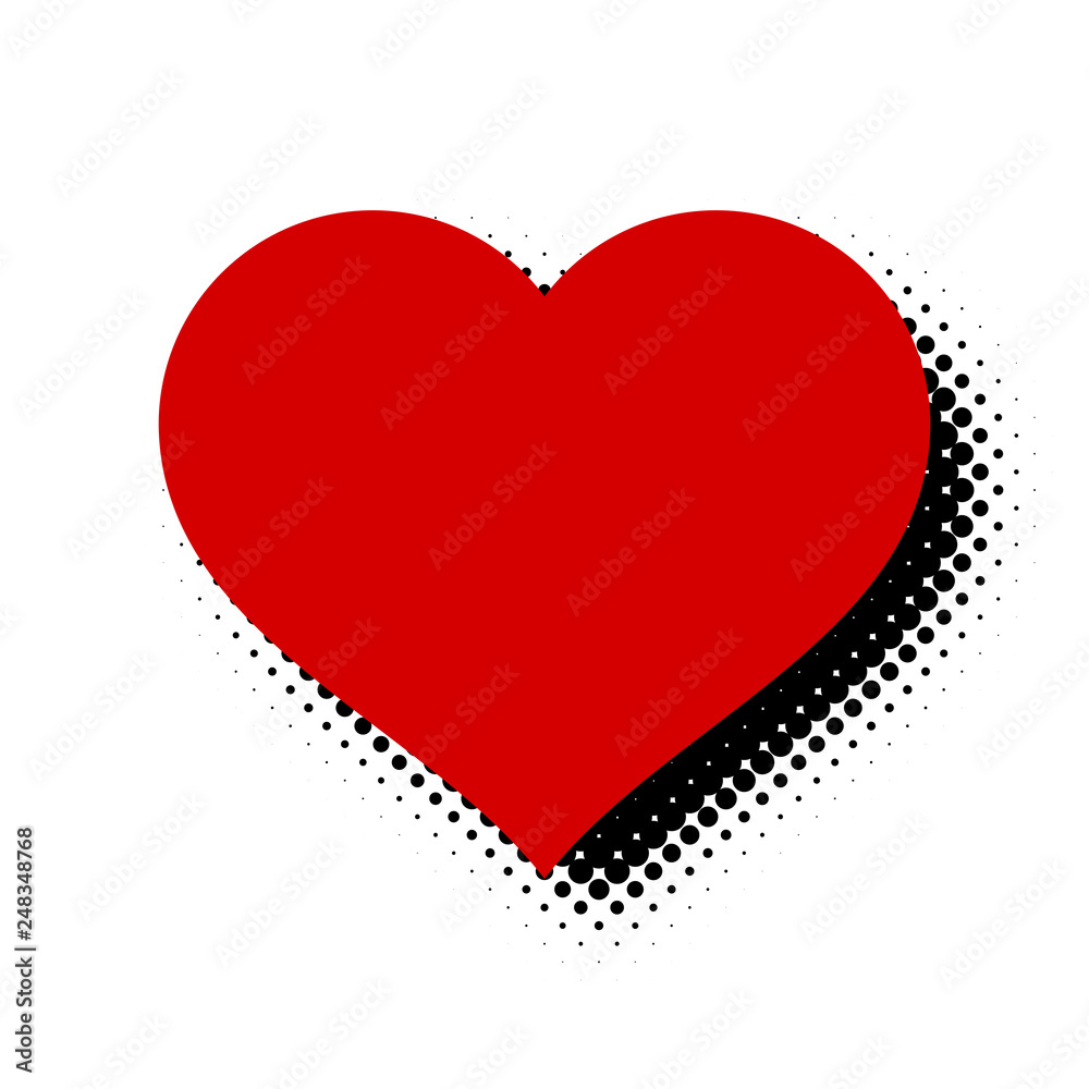 Red heart with shadow Red heart with shadow