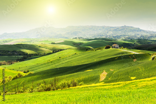 Beautiful summer landscapes in Tuscany, Italy.