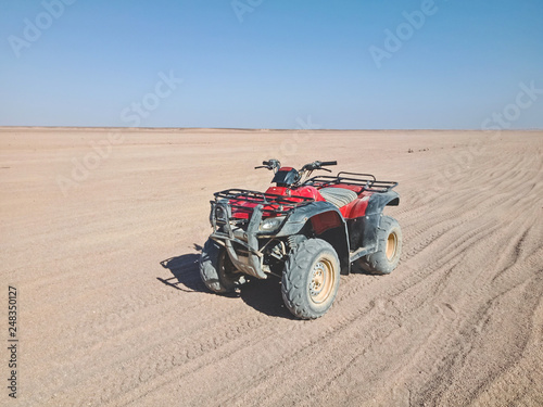 Quad bike in the desert of Egypt