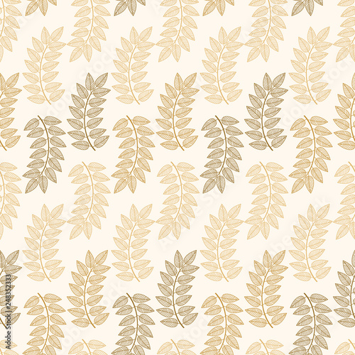 Seamless background with leaves. Vector illustration.