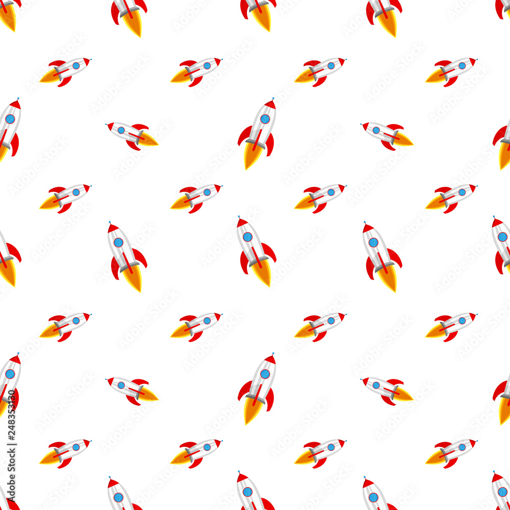 Seamless background with Rockets. Vector illustration. Seamless background with Rockets. Vector illustration.