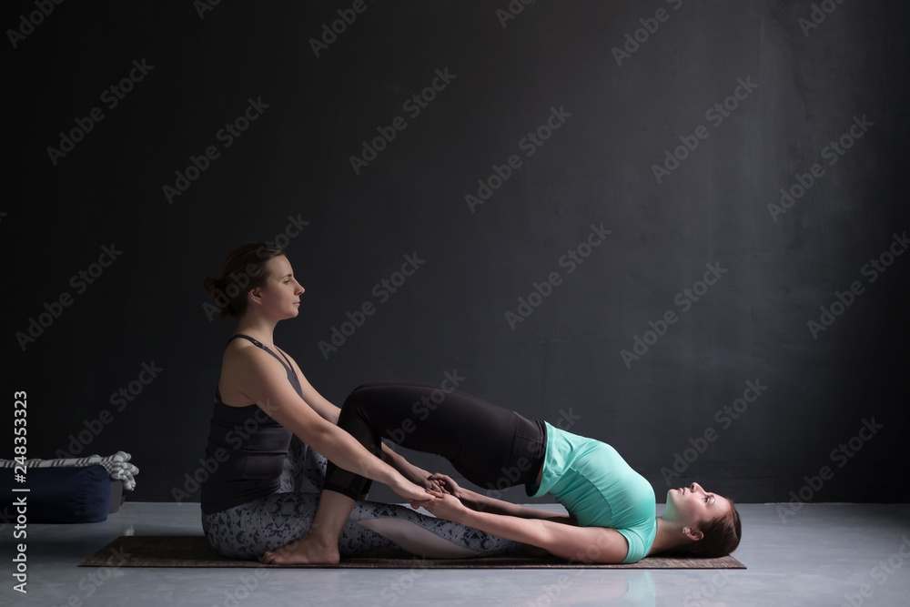 Yogi Female Doing Half Image & Photo (Free Trial) | Bigstock