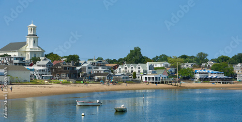 Cape cod Provincetown town view with beach photo