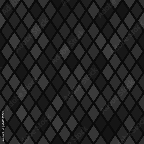 Abstract seamless pattern of small rhombus or pixels in gray and black colors