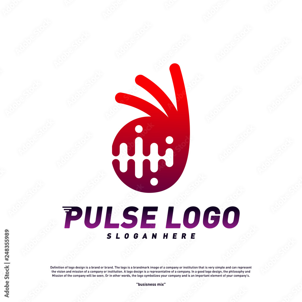 Best Pulse logo design concept vector. People Beat logo Template Vector. Best Pulse logo design concept vector. People Beat logo Template Vector.