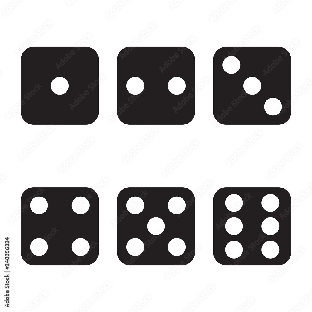 Dices vector icon Dices vector icon