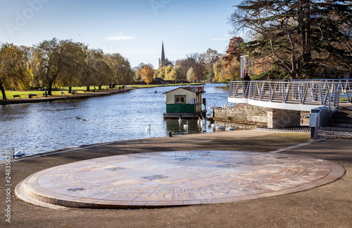 Along the canal path in Stratford Upon Avon, home of Shakespear.
