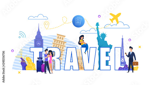 Banner Illustration Company Travel Organizer Dream