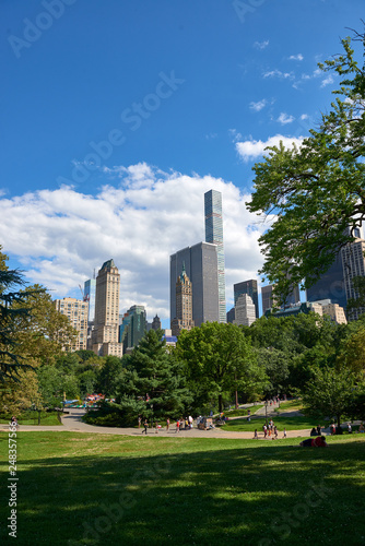 View of New York sky line from Central Park