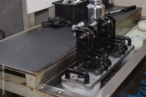 Preparation of parts of airbrush and spray gun for CNC lathe machining.