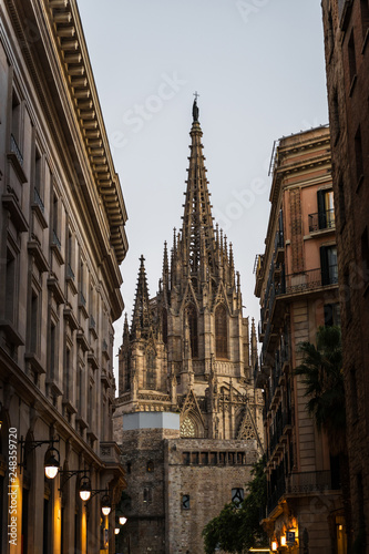 Tower of the gothic Cathedral of Barcelona © Andrés García