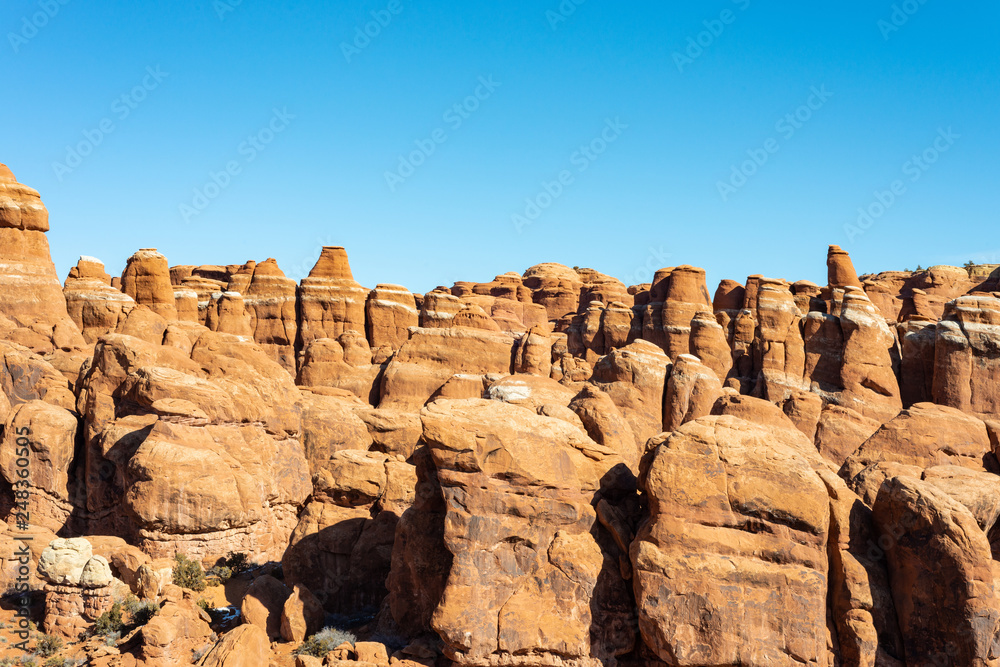 Felslandschaft im Arches National Park in Utah Felslandschaft im Arches National Park in Utah