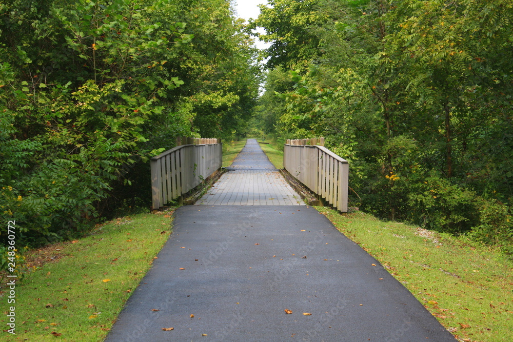 public walking path with bridge - horizontal