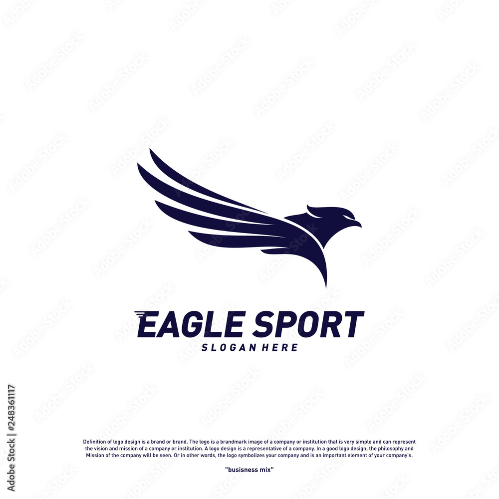 Fototapeta premium Eagle logo design vector. Birds logo concept vector template