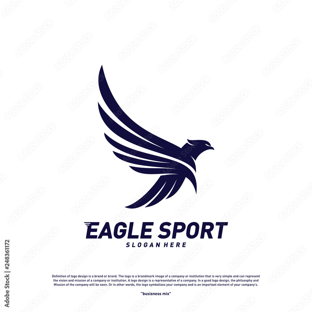 Fototapeta premium Eagle logo design vector. Birds logo concept vector template