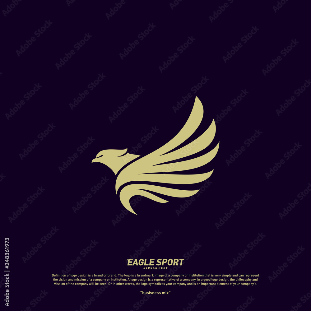 Fototapeta premium Eagle logo design vector. Birds logo concept vector template