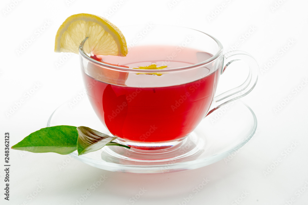 tea with lemon sliced