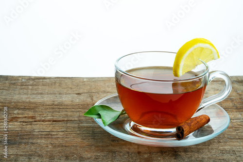 tea with lemon sliced