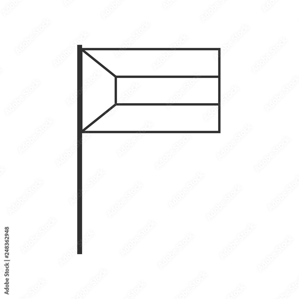 Kuwait flag icon in black outline flat design. Independence day or National day holiday concept. Kuwait flag icon in black outline flat design. Independence day or National day holiday concept.