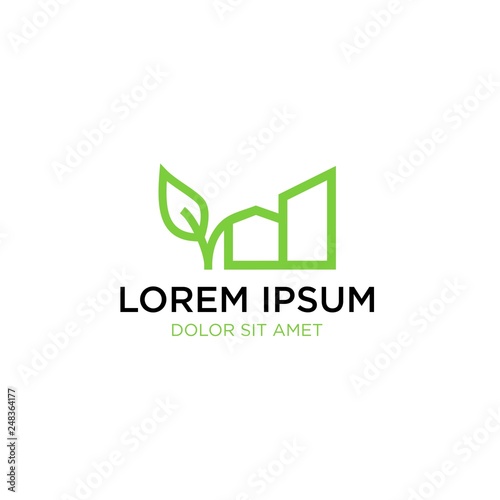 organic food factory logo vector