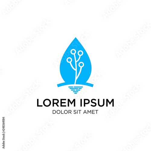 leaf digital illustration icon logo