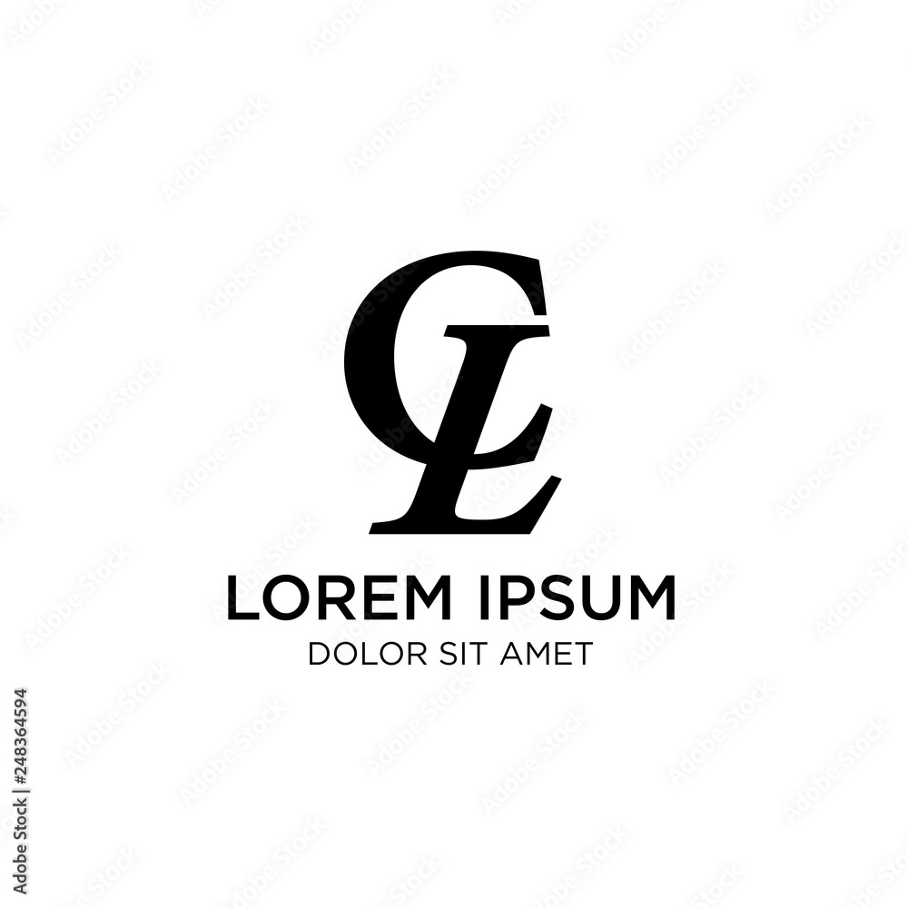 cl letter lc icon vector logo template cl letter lc icon vector logo template