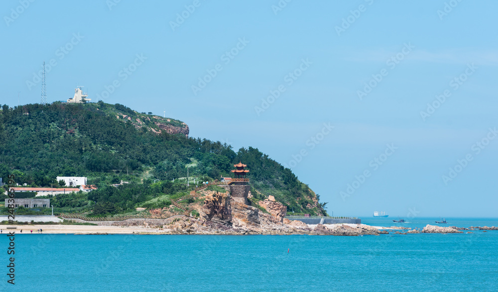 The eastern side of Moon Bay or Yueyawan in the north of Beichangshandao Island, one of the Changdao Islands, Shandong, China