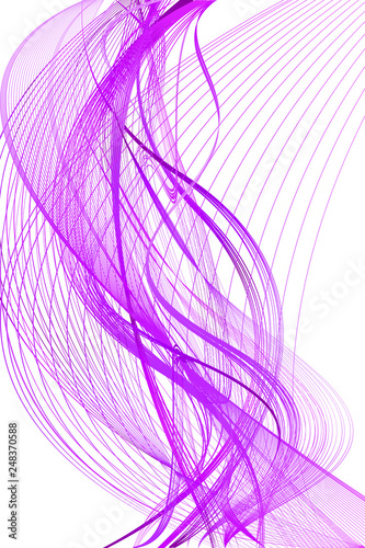 Abstract Purple and Pink Pattern with Waves. Striped Linear Texture. 3D Illustration