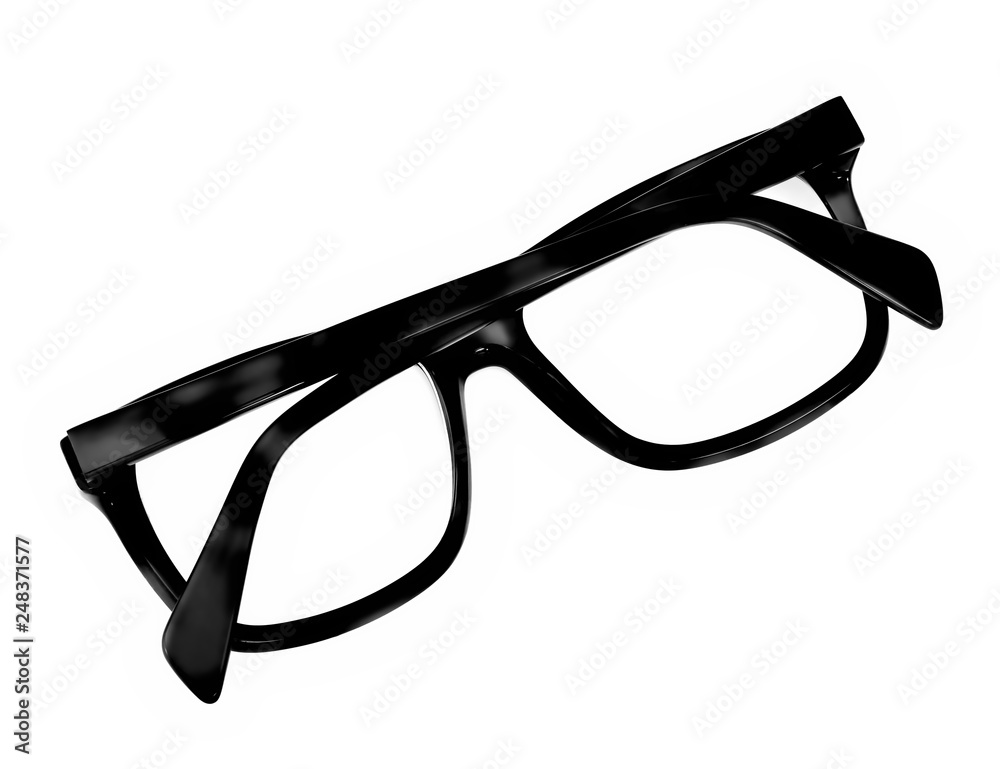 Glasses isolated on white background for applying on a portrait