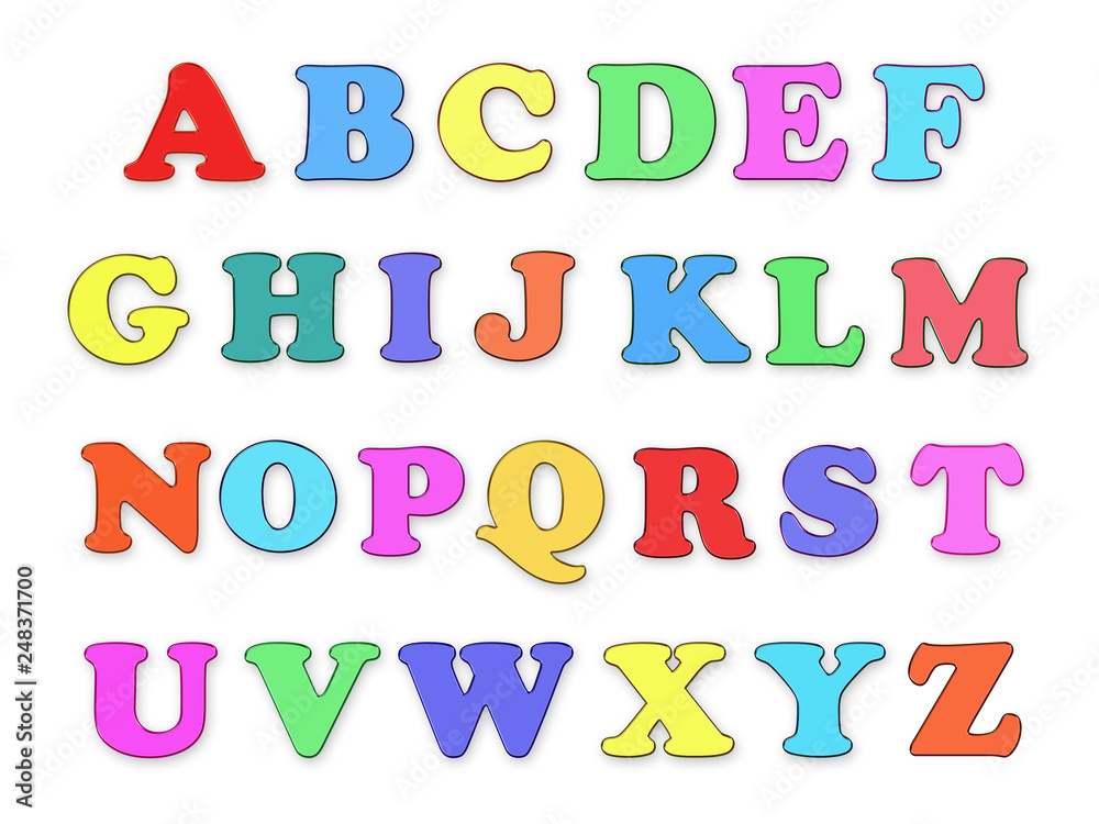 Children's multicolored alphabet , abc
