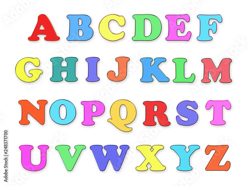 Children's multicolored alphabet , abc