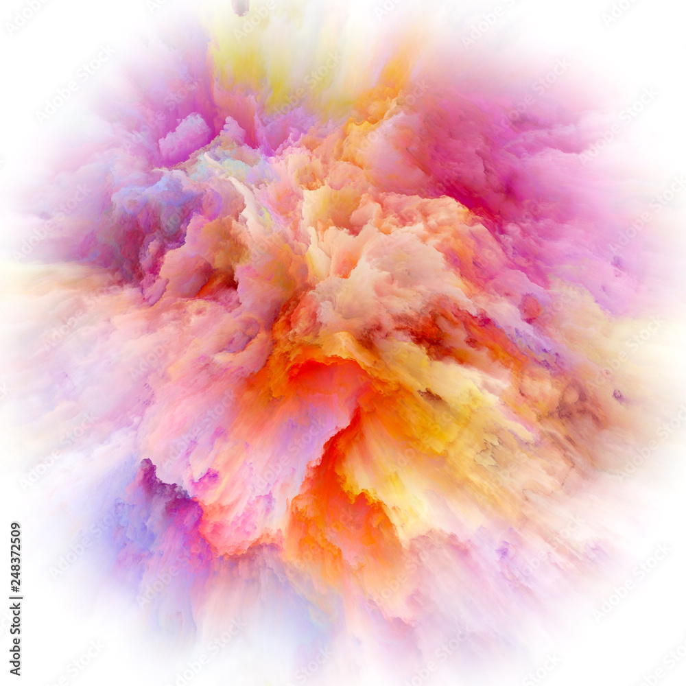 Obraz Cyfrowy życie kolorowy farby pluśnięcia wybuch