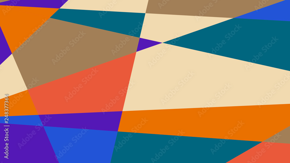 Abstract background with colorful chaotic triangles, polygons card. Vector illustration.      