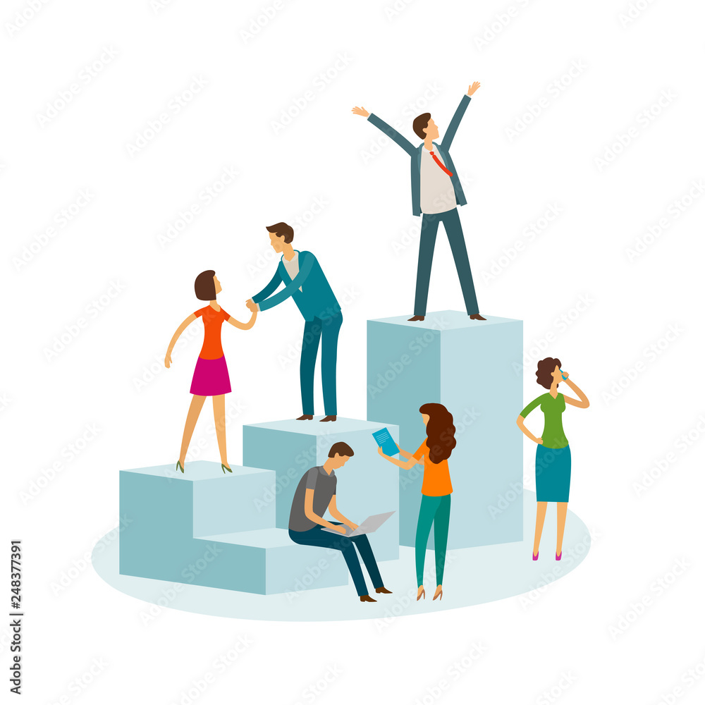 Business people. Career, education, office work concept. Infographics vector illustration Business people. Career, education, office work concept. Infographics vector illustration
