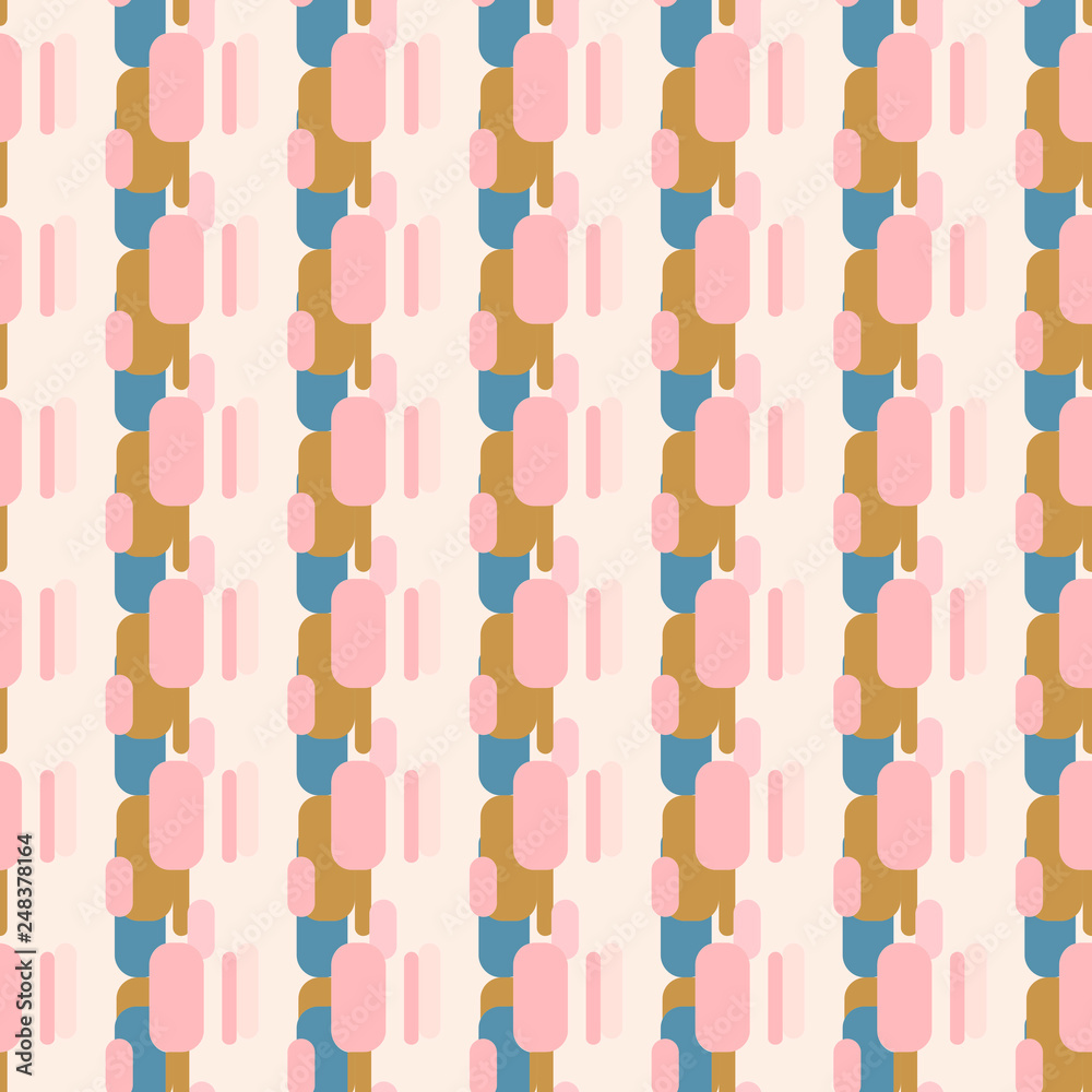 Seamless abstract background with ovals, sticks. Infinity dotted geometric pattern. Vector illustration. Seamless abstract background with ovals, sticks. Infinity dotted geometric pattern. Vector illustration.