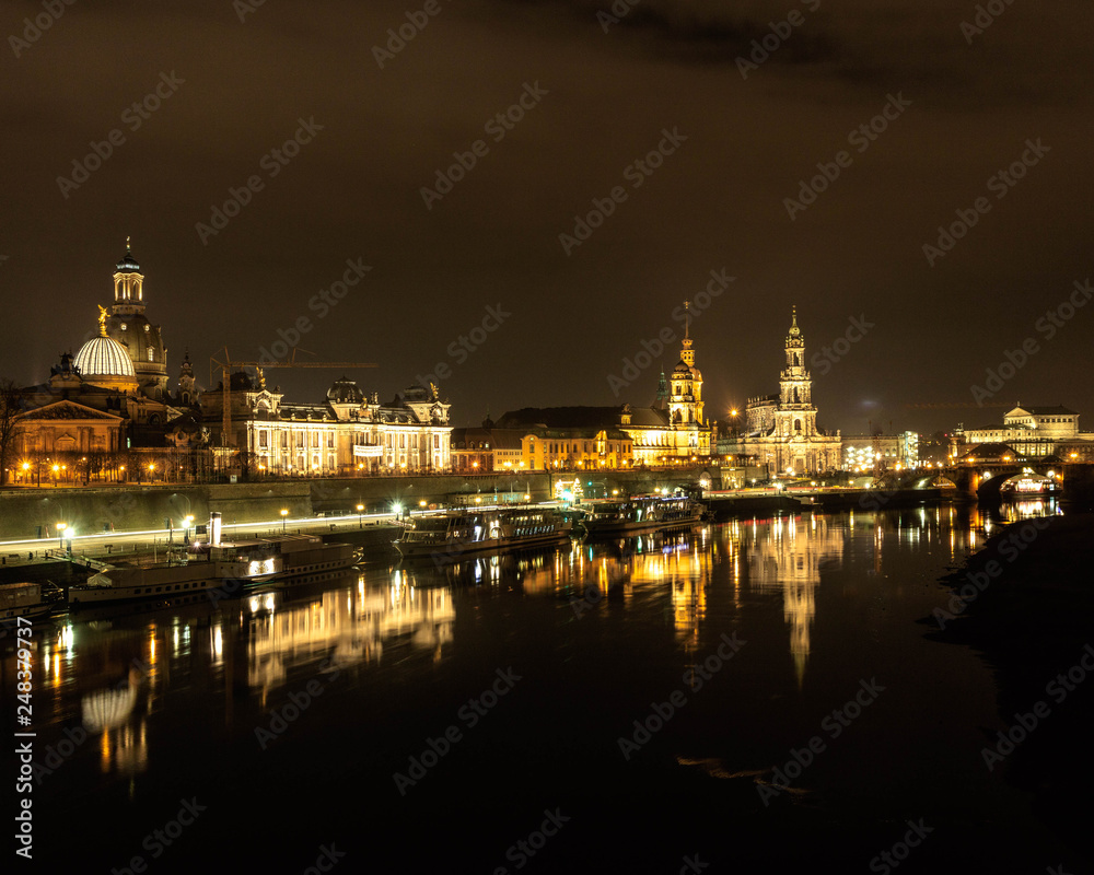 Dresden Skyline by Night