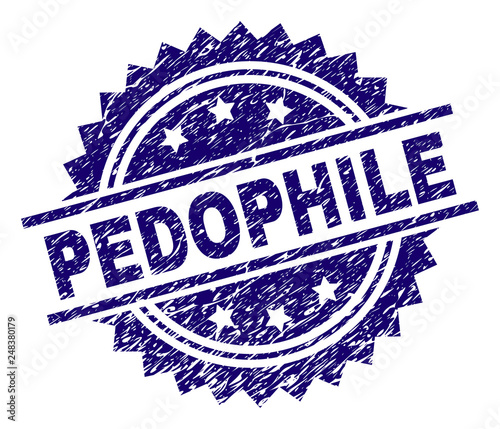 Foto PEDOPHILE stamp seal watermark with distress style