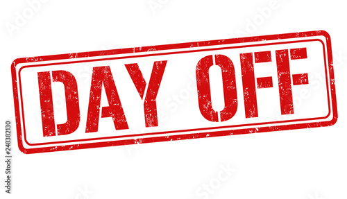 Day off sign or stamp