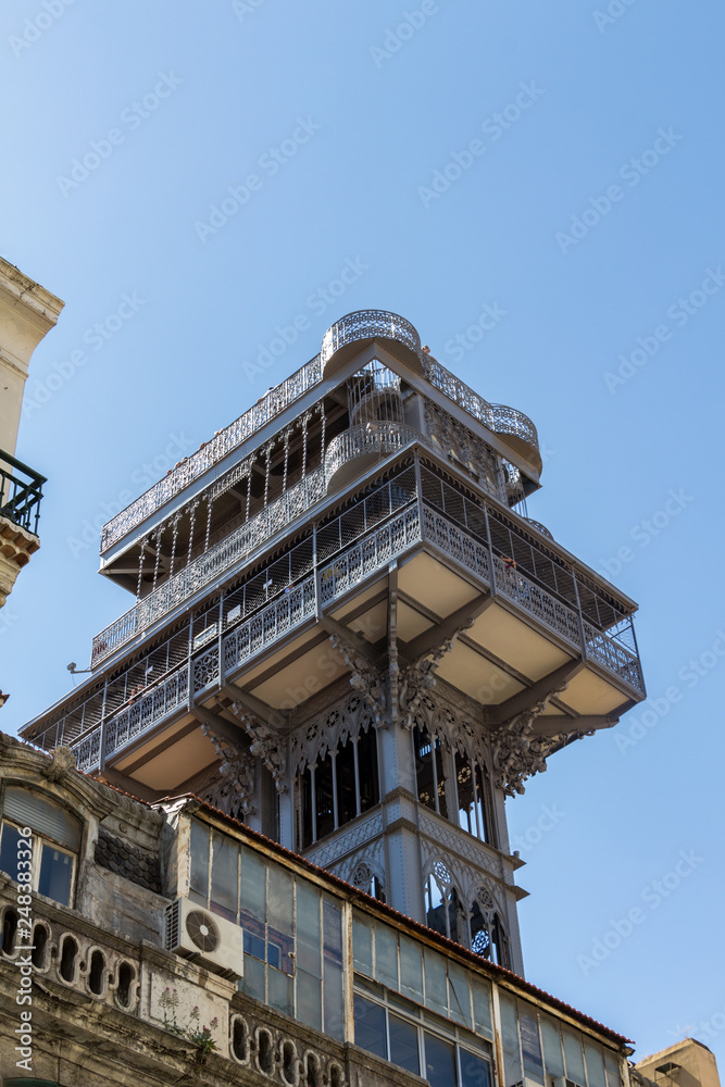 Santa Justa Lift (Elevador de Santa Justa) is an elevator in the historical city of Lisbon, Portugal. It connects the lower streets of the Baixa with the higher Carmo Square (Largo do Carmo).