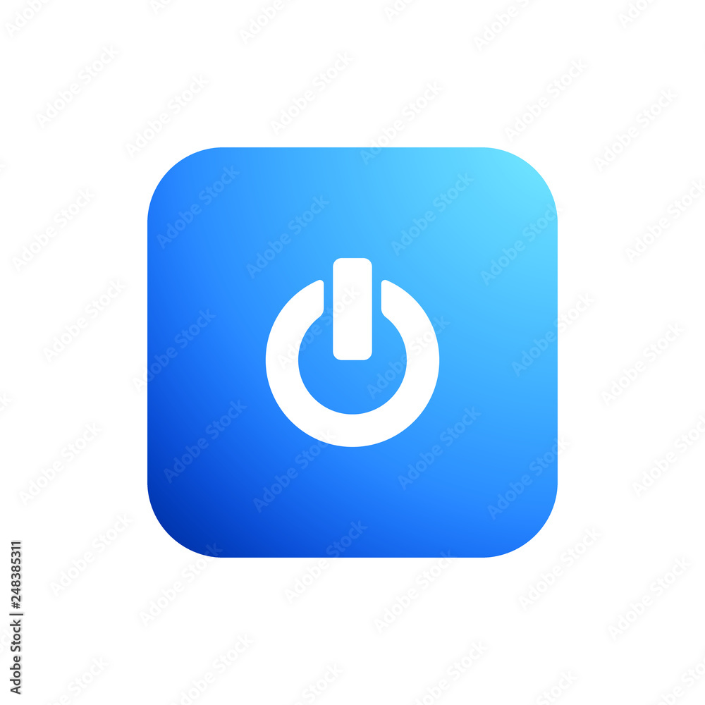 Modern Power Icon Button Logo Modern Power Icon Button Logo