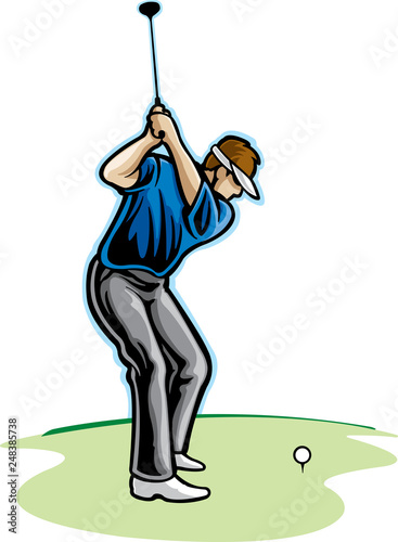 Male golfer