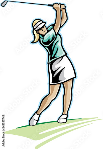 Lady golfer