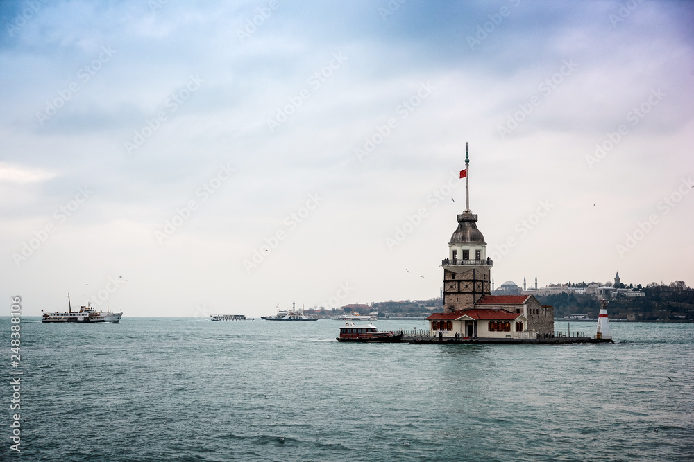 Maiden's Tower in Istanbul Bosphorus 