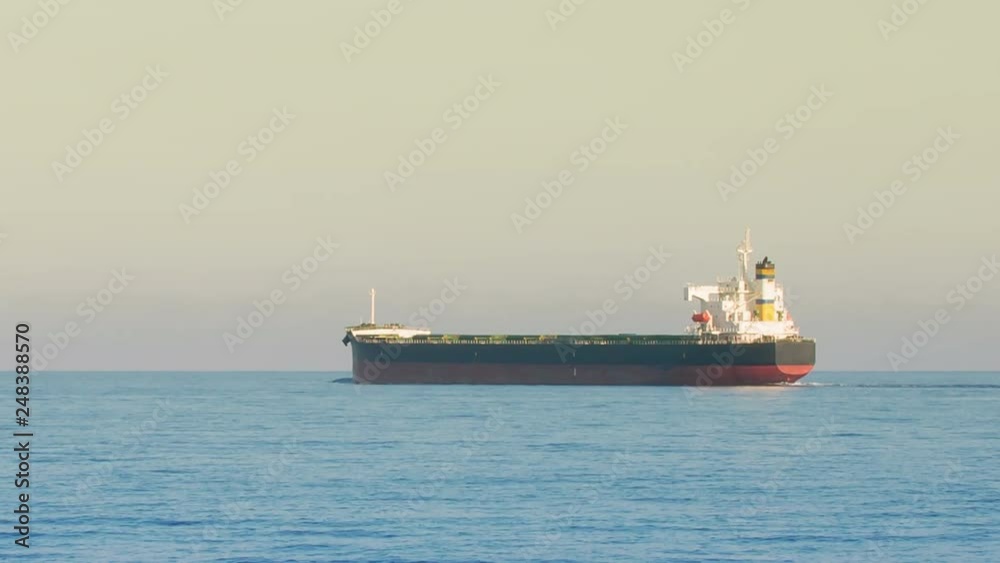 Panamax Bulk Carrier Ship Underway Panamax Bulk Carrier Ship Underway