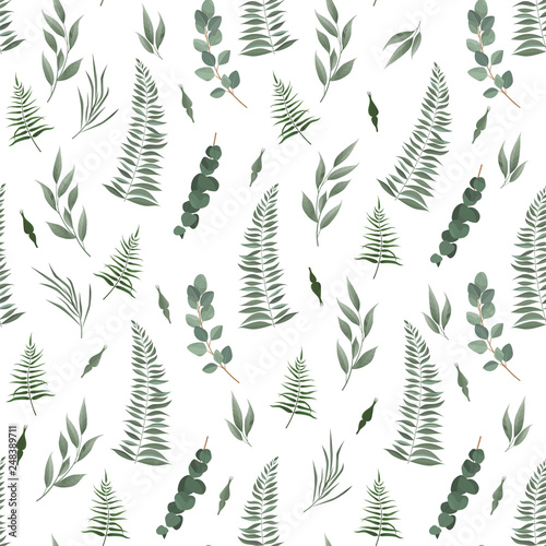 Seamless leaves pattern. Design for banner  poster  card  cover  invitation  placard brochure or header.