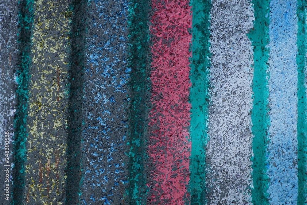 stone texture of colored striped concrete wall