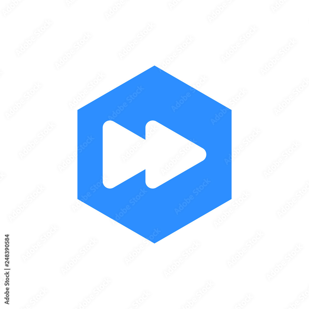 Modern Fast Forward Icon Button Logo Modern Fast Forward Icon Button Logo